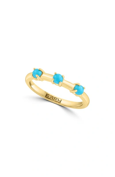 Effy Turquoise Ring In Yellow Gold/ Blue