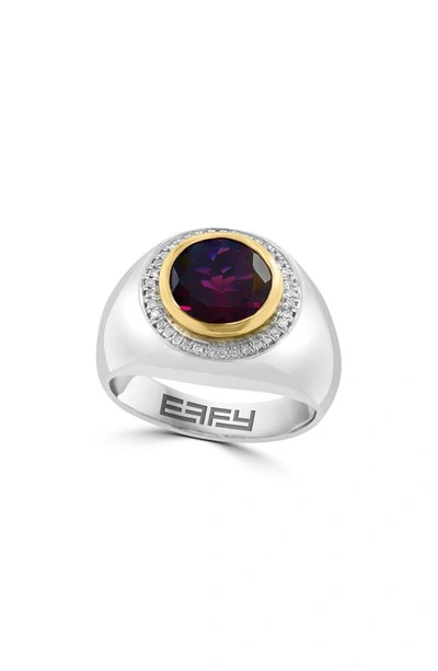 Effy Rhodolite Garnet & Diamond Ring In Red