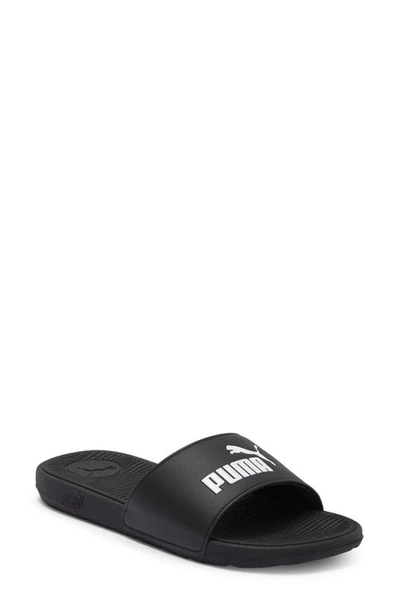 Puma Cool Cat 2.0 Slide Sandal In  Black- White