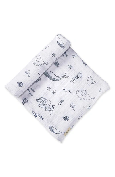 Pehr Life Aquatic Organic Cotton Swaddle