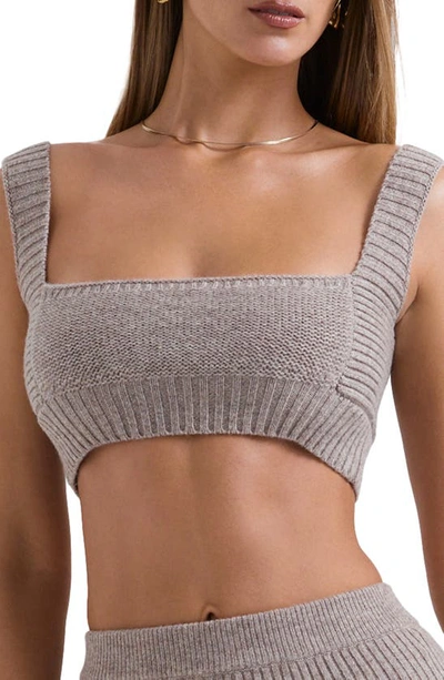House Of Cb Adhara Wool Bralette In Beige Heather
