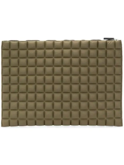 No Ka'oi Chocolate Bar Quilted Clutch In Green