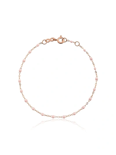 Gigi Clozeau 18kt Rose Gold Classic Gigi Baby Pink Beaded Bracelet