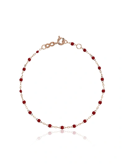 Gigi Clozeau 18k Rose Gold Classic Gigi Red Beaded Bracelet In 31poppy