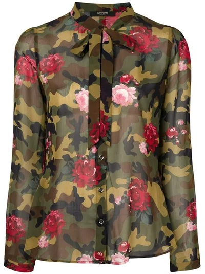 Twinset Twin-set Camouflage Floral Blouse - Green