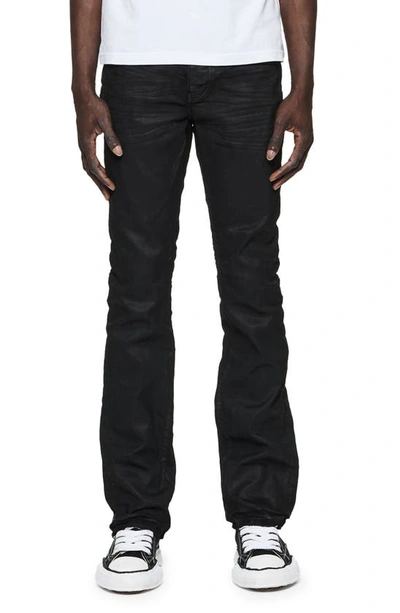 Purple Brand Coated Flare Jeans In Black