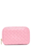 Bottega Veneta Small Intrecciato Leather Pouch In Ribbon/ Gold