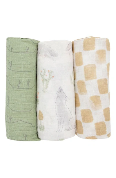 Little Unicorn 3-pack Muslin Swaddle Blanket In Desert Night