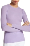 Michael Kors Hutton Cashmere Rib Sweater In Freesia
