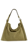 Proenza Schouler White Label Minetta Suede Shoulder Bag In Bamboo