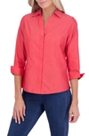 Foxcroft Taylor Fitted Non-iron Shirt In Simply Red