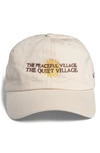 Museum Of Peace And Quiet Museum Of Peace & Quiet X Disney 'the Lion King' Peaceful Village Embroidered Baseball Cap In Bone