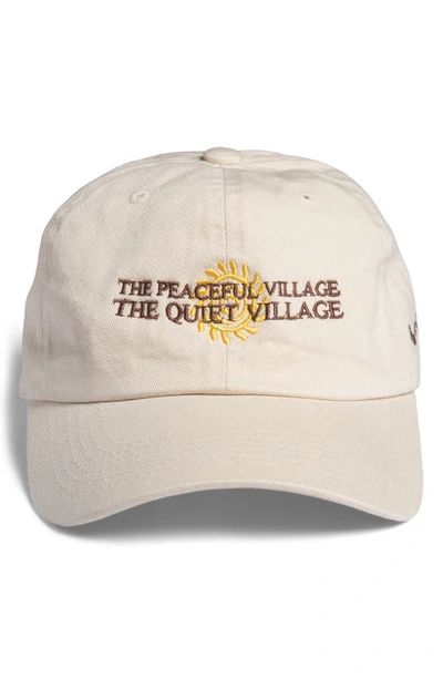 Museum Of Peace And Quiet X Disney 'the Lion King' Peaceful Village Embroidered Baseball Cap In Bone