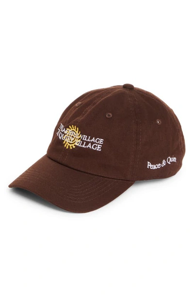 Museum Of Peace And Quiet X Disney 'the Lion King' Peaceful Village Embroidered Baseball Cap In Brown