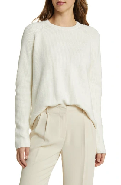 Nordstrom Rib Organic Cotton & Merino Wool Sweater In Ivory Pristine