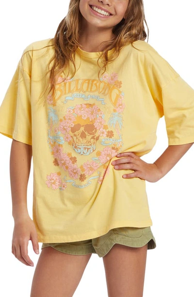 Billabong Kids' Bliss Cotton Graphic T-shirt In Honeysuckle