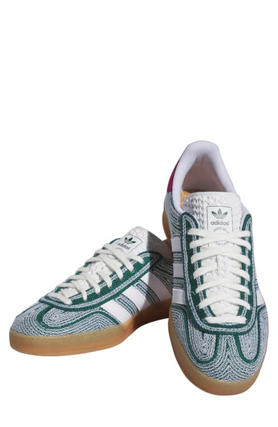 Adidas Originals X Sean Wotherspoon Gazelle Indoor Sneaker In Ftwr White / Collegiate Green