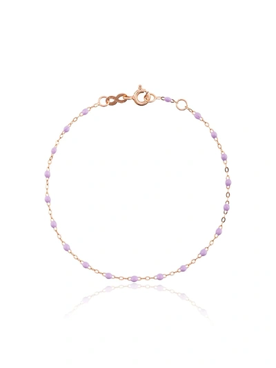 Gigi Clozeau 18kt Rose Gold Classic Gigi Lilac Beaded Bracelet In Pink