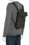 Duchamp Rubberized Slim Backpack In Black