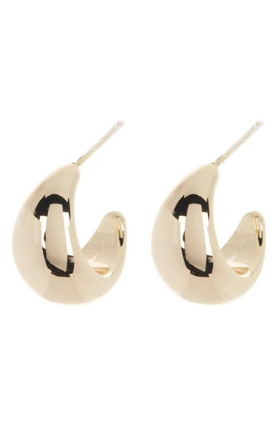 Sterling Forever Eclipse Hoop Earrings In Gold