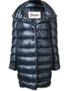 Herno Piumino Dora Lungo In Nylon Trapuntato In Blue