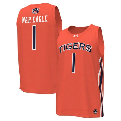 Under Armour #1 Orange Auburn Tigers Replica Basketball Jersey