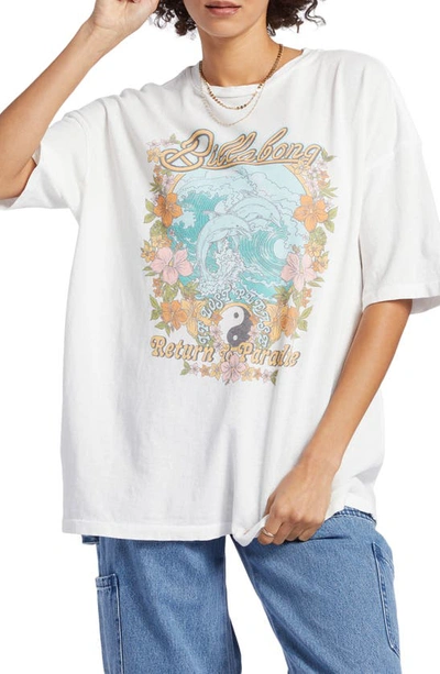 Billabong Return To Paradise Graphic T-shirt In Salt Crystal