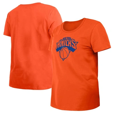 New Era Women's  Orange New York Knicks 2023/24 City Edition T-shirt