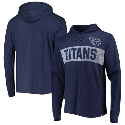 47 ' Navy Tennessee Titans Field Franklin Hooded Long Sleeve T-shirt