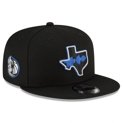 New Era Black Dallas Mavericks 2023/24 City Edition Alternate 9fifty Snapback Adjustable Hat In Black/blue