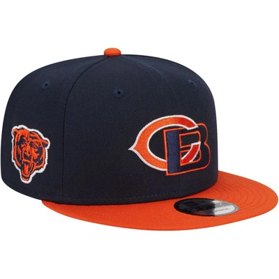 New Era Men's  Navy, Orange Chicago Bears City Originals 9fifty Snapback Hat In Navy,orange