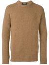 Dsquared2 Chunky Knit Jumper In Neutrals