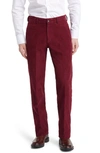 Berle Charleston Khakis Flat Front 14 Wale Corduroy Dress Pants In Wine