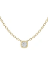 Jennifer Fisher Cushion Lab Created Diamond Pendant Necklace In D0.5ct - 18k Yellow Gold