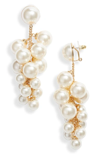 Lele Sadoughi Grape Imitation Pearl Drop Earrings