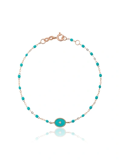 Gigi Clozeau 18kt Rose Gold Classic Gigi North Star Diamond And Turquoise Beaded Bracelet In Blue