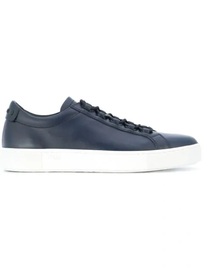 Tod's Blue Leather Sneakers