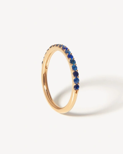 Missoma Fine Half Sapphire Eternity Ring 14k Solid Gold/sapphire