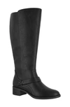 Easy Street Jewel Plus Block Heeled Boot In Black
