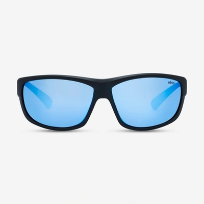 Revo Caper Matte Black & Blue Water Wrap Sunglasses Re1092n01bl