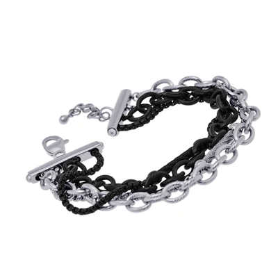 Alor Stainless Steel Chain Bracelet 06-54-0057-00 In Black