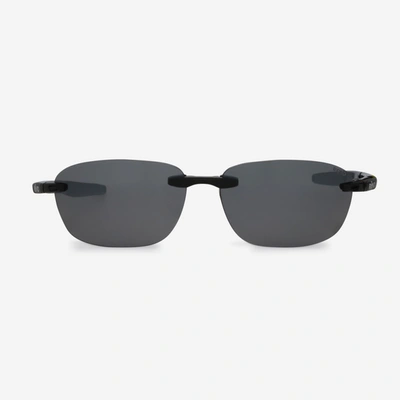 Revo Descend Fold Black & Graphite Rimless Rectangle Sunglasses Re114001gy In Grey