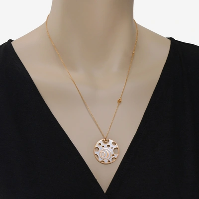 Damiani Ssima 18k Rose Gold And Ceramic Diamond Pendant Necklace 20058573 In Black