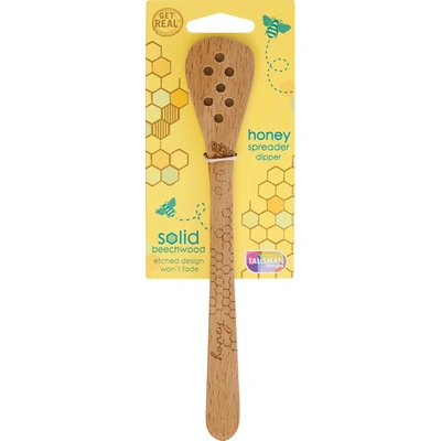 Talisman Designs Beechwood Honey Spreader & Dipper, Honey Bee Collection In Brown