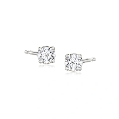 Ross-simons Lab-grown Diamond Stud Earrings In Sterling Silver In White