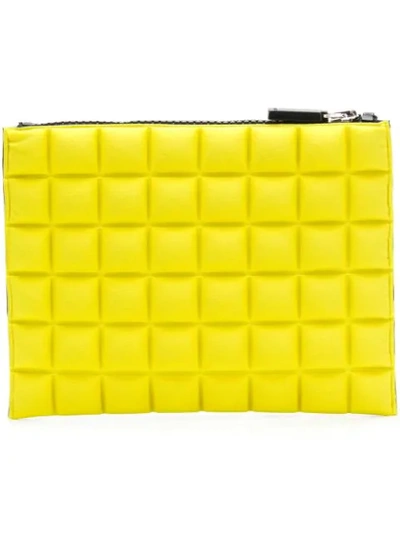 No Ka'oi Chocolate Bar Quilted Pouch In Yellow