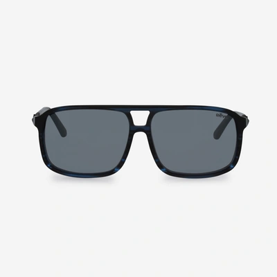 Revo Desert Blue Horn Tortoise & Graphite Navigator Sunglasses Re116505gy In Grey