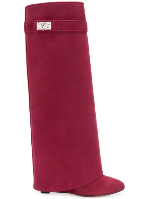 givenchy lock knee boots