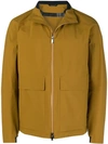 Z Zegna Oversized Pockets Zipped Jacket In Yellow