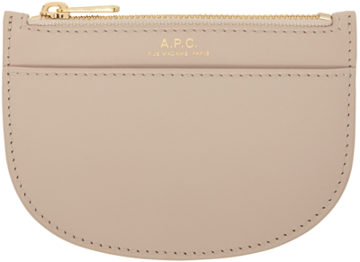 A.p.c. Demi-lune New Wallet In Moon_grey